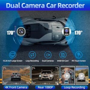 4K Front+1080P Rear Camera