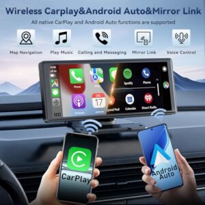 Portable HD Touch Screen Car Play with 1080P Backup Camera Car Stereo with Mirror Link