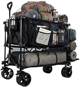 MoverX 300L Festival Trolley on Wheels, Folding Wagon, Portable Camping Cart, Collapsible Foldabl...
