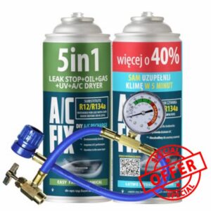 AC FIX 5-in-1 – R134a + R134a XL + Hose
