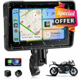 Jansite Motorcycle CarPlay Screen with TPMS