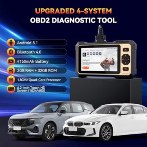 ThinkScan 662 Car Scanner | 12 Reset Services + 4 System Diagnostics (ECM/TCM/SRS/ABS)