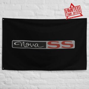 1963-64 Chevy Nova SS Classic Car Owners Enthusiasts Mechanics Gearheads Garage Office Man Cave Banner Flag 34.5" x 56"