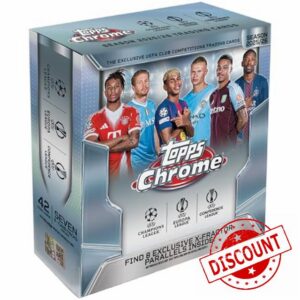 2025-26 Topps Chrome UEFA Club Competitions Soccer - Factory Sealed - Mega Box
