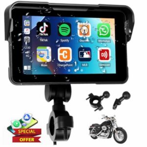 Motorcycle CarPlay Screen with Wireless CarPlay Android Auto