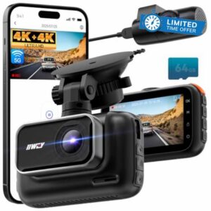 IIWEY Dual Channel 4K Dash Cam Front Rear
