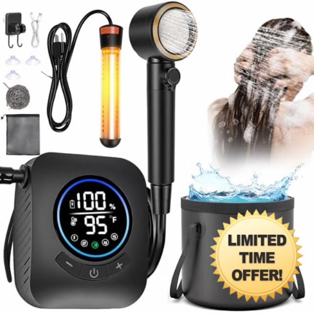 Portable Camping Shower with Heater