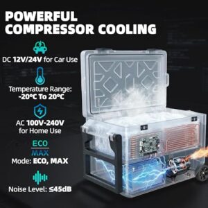 Portable Electric Cool Box with Wheels and Pull Rod