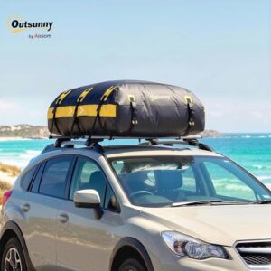 21 Cubic Feet Waterproof Soft Car Roof Box Roofing Cargo Carrier with Reflective Arrows