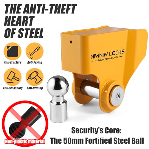 High Security Anti-Theft Coupling Lock with Hardened Steel Armo