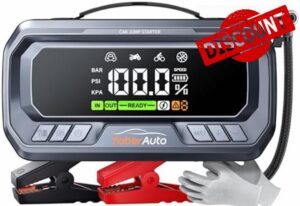 PD 65W Jump Starter Power Pack 26800mAh 7000A with Air Compressor 160PSI