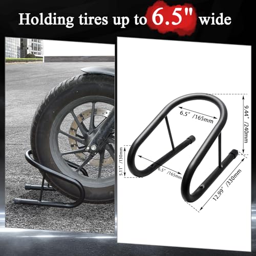 6 1/2 in. wide Motorcycle Trailer Locking Wheel Chock Tire Holder