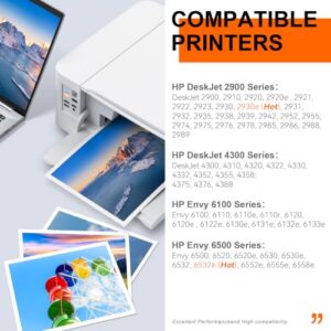 308XL Cartridges Black and Color Compatible with Original HP 308 Ink Cartridges for HP DeskJet 2900 4300 Envy 6110e 6120e 6122e 6130e 6520e 6530e 6532e Envy 6165e