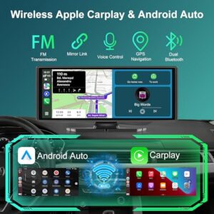 Touchscreen Car Play Screen with GPS Navigation & Voice Control