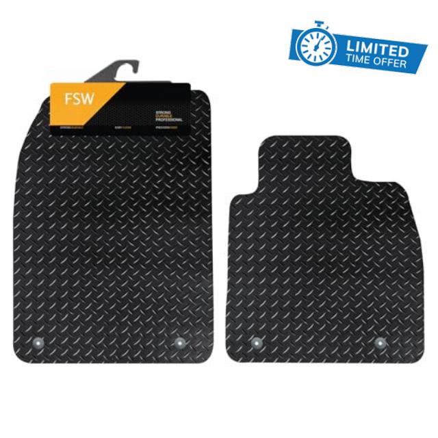 FSW - Compatible with Ford Transit Courier 2024-Onwards Tailored Rubber Van Floor Mats - 5mm EXTRA Heavy Duty Rubber