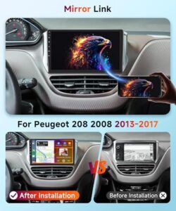 Hodozzy 10 Inch 1280P Touchscreen Car Radio with Bluetooth 5.0 FM/RDS SWC+Backup Camera
