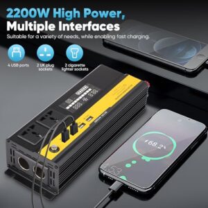 Aluminum Car Inverter with 4 USB
