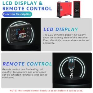 Universal 12V/24V Air Heater with Handle & Thickened Base for Car