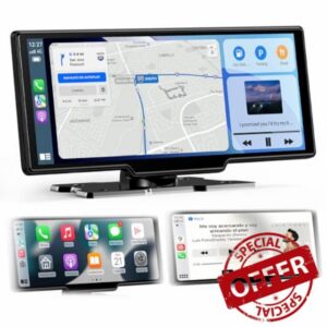 10.26" Car Tablet Pro Max 2026: Wireless Carplay Screen for Car with 4K Front and 1080P Rear Camera