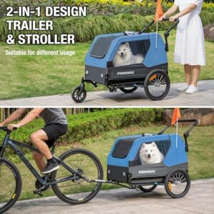 with a load capacity of up to 45 kg – Dog trailer with universal bike hitch