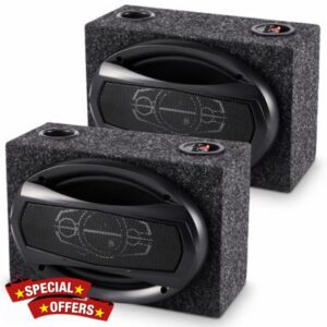 2 Pack Car Audio Coaxial 2 Way Speaker with Speaker Boxes 6 x 9 Inch 1000W Peak Power Car Stereo Accessories and Sound System Audio Equipme
