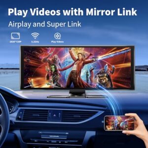 Car Play Screen Wireless CarPlay Android Auto Mirror Link AUX FM Bluetooth 64G SD