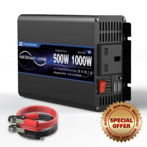 500W Pure Sine Wave Inverter 12V to 240V AC