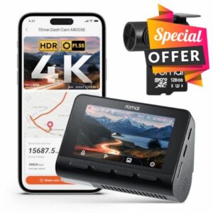 70mai A800SE Dash Cam Car Front Rear 4K UHD+1080P with GPS WiFi