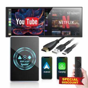 Spedal CarPlay AI Box Wireless Adapter with Netflix & YouTube