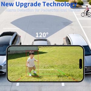 Rechargeable Battery IP69 Waterproof 1080P Night Vision Rear/Front View WiFi Camera No Wiring for Boat Trailer/RV/Truck/Camper for iPhone Android