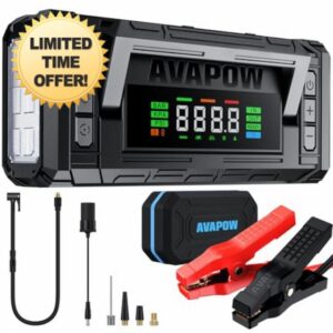 AVAPOW Jump Starter with Air Compressor