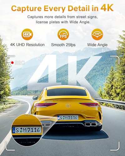 Dash Cam Front with UHD 2160P
