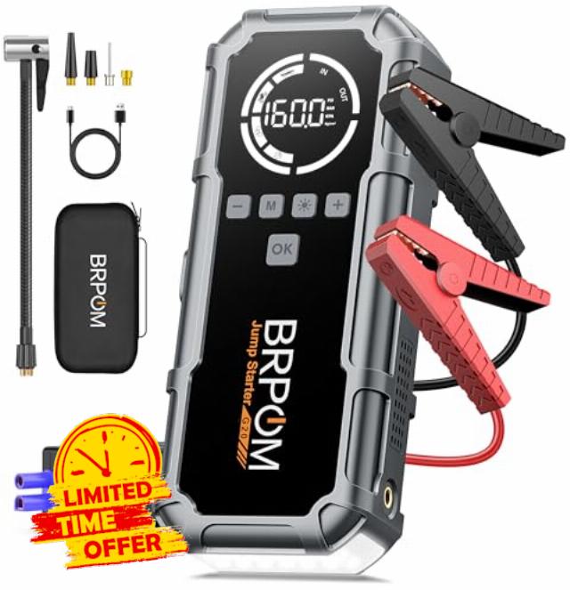 Jump Starter Power Pack with Air Compressor