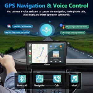 7 Inch 1080P HD Touch Screen Radio with BT 5.0