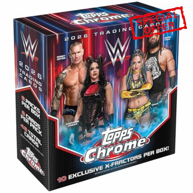 2026 Topps Chrome WWE - Factory Sealed - Mega Box