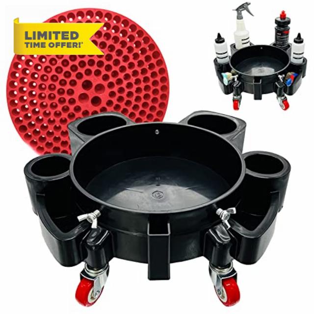 Car Wash Bucket with Wheels