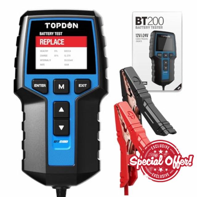 TOPDON Car Battery Tester BT200-A