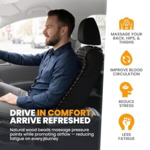 Truck & Taxi – Breathable Cooling Seat Cushion – Universal Fit – 131 x 51 cm – Black