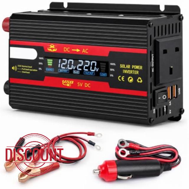 3000W Peak Power Inverter — Modified Sine Wave Inverter 12V/24V to 220V-240V AC with LCD Display