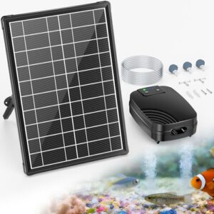 Solar Air Pump for Pond with Solar & Battery Dual Power