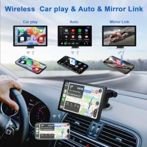 Portable Touch Screen Car Player Wireless Car Play Screen with Voice Control