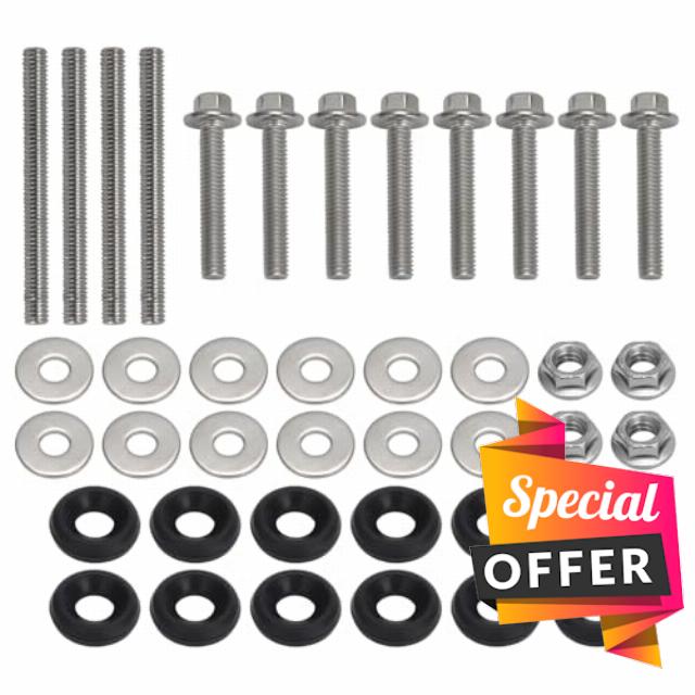 Stainless Steel Rocker Bolt Kit for 2002-2008 MINI Cooper S R53 JCW W11B16- Corrosion Resistant Valve Cover Bolts with Hex Socket & Seals