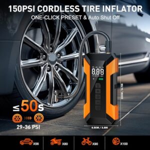 Portable Digital Cordless Bike Motorhome Tyre Inflato