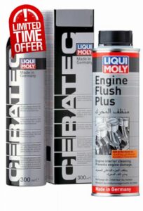 WOL Cera Tec 3721 + Engine Flush Plus 8374 Oil Additive Treatment Set- High Tech Ceramic Engine Wear Protection Additive - Petrol & Diesel Additive Treatme