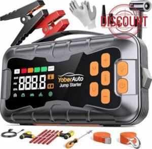 16-IN-1 Jump Starter Power Pack 27000mAh 7000A with Air Compressor 160PSI