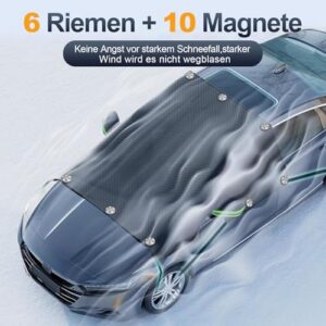 Enlarged Winter Snowproof Windshield Cover with Side Mirror Cover