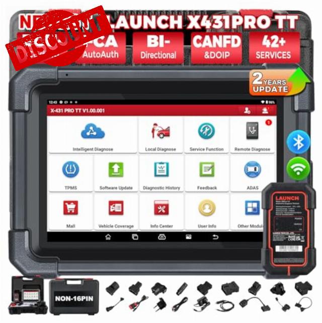 LAUNCH X431 PRO TT LAUNCH OBD2 Scanner Bidirectional Car Diagnostic Tool | Fast DBSCar VII Connector