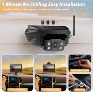 Magnetic 7" 1080P AHD Backup Rear View Camera