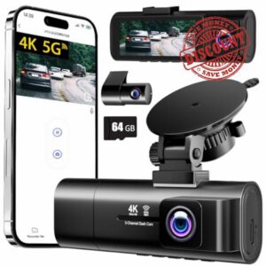 3 Channel 4K Dash Cam Front Inside and Rear
