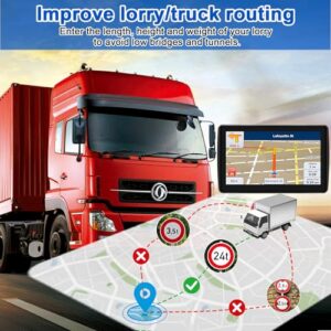 Postcode Search & Lane Assist (Black/Blue)